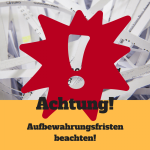 Karton Dokumentenaufbewahrung - Lagerungsfristen beachten